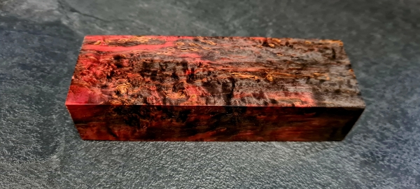 Stabilized curly birch red-black limited edition (4RSB)